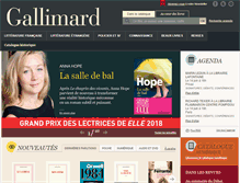 Tablet Screenshot of gallimard.fr